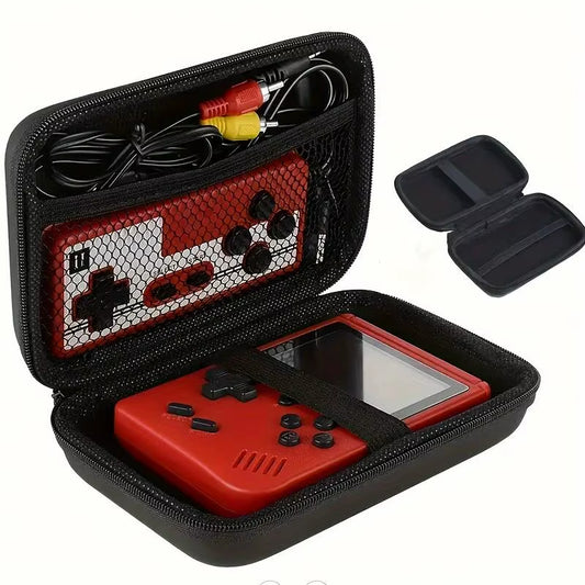 Handheld Game Console Carrying Case, Protective Travel Retro Mini Player Box for Charging Cable, Earpods, Batteries